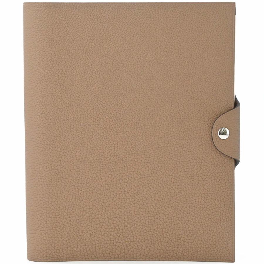 【未使用品】HERMES エルメス ユリスGM ノートカバー 手帳 トリヨンクレマンス レザー エトゥープ ベージュ ノートレフィル付き ＃U |  | 01