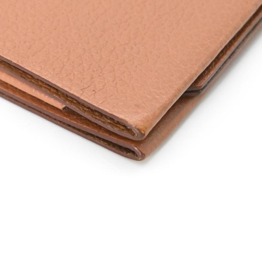 【美品】HERMES エルメス Hセリエ カードケース 定期入れ 名刺入れ パスケース ヴォーエバーカラー ゴールド ＃W刻印 | HERMES | 13