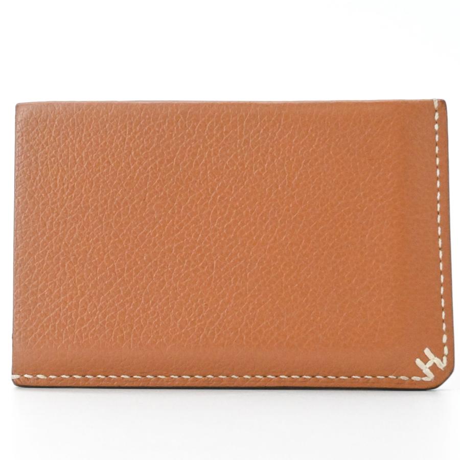 【美品】HERMES エルメス Hセリエ カードケース 定期入れ 名刺入れ パスケース ヴォーエバーカラー ゴールド ＃W刻印 | HERMES | 01