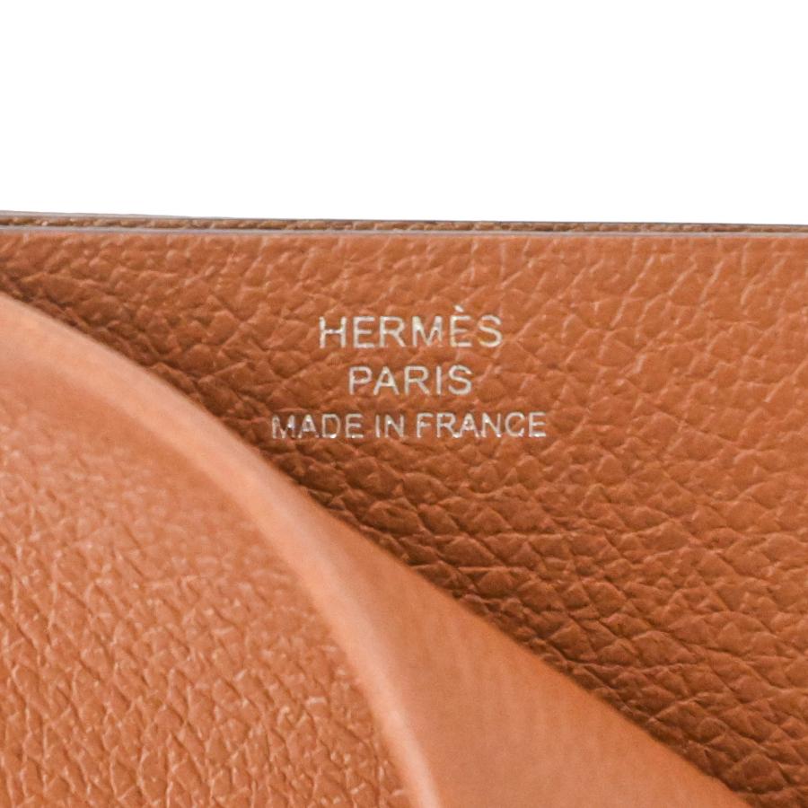 【美品】HERMES エルメス Hセリエ カードケース 定期入れ 名刺入れ パスケース ヴォーエバーカラー ゴールド ＃W刻印 | HERMES | 05