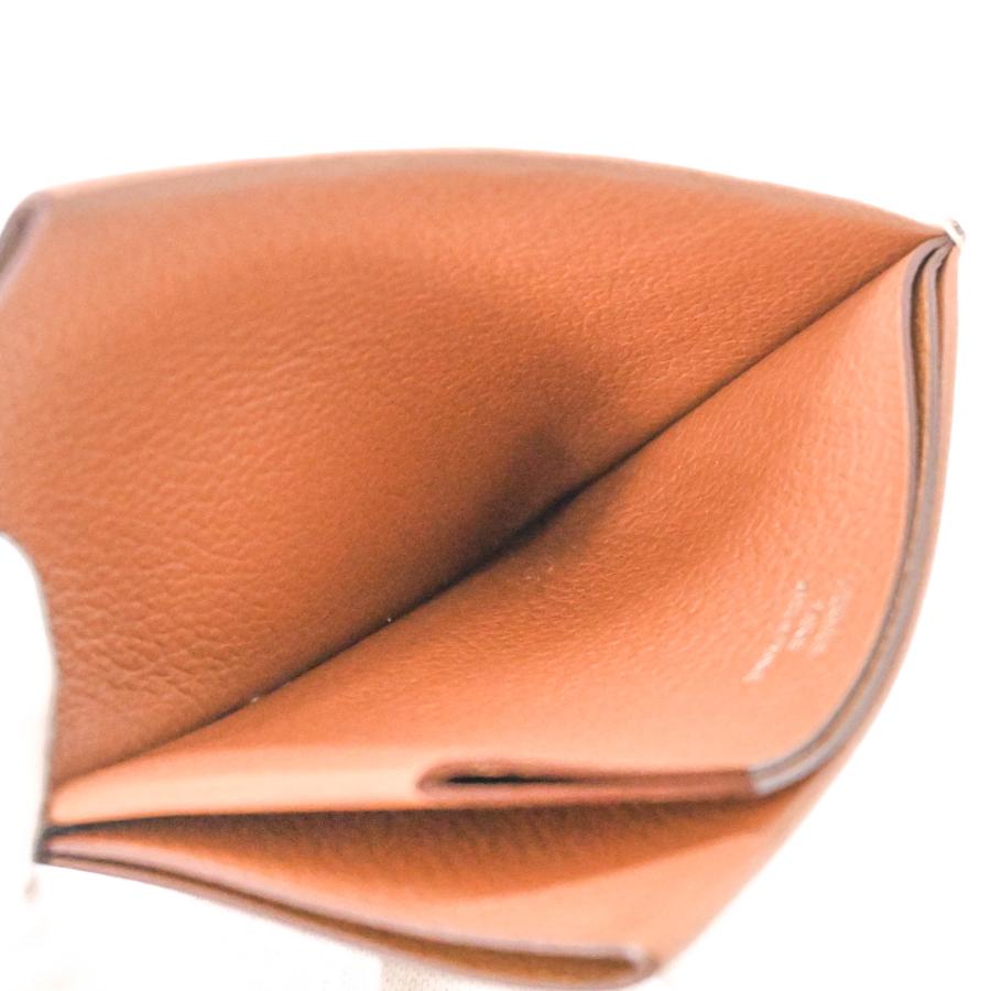 【美品】HERMES エルメス Hセリエ カードケース 定期入れ 名刺入れ パスケース ヴォーエバーカラー ゴールド ＃W刻印 | HERMES | 07