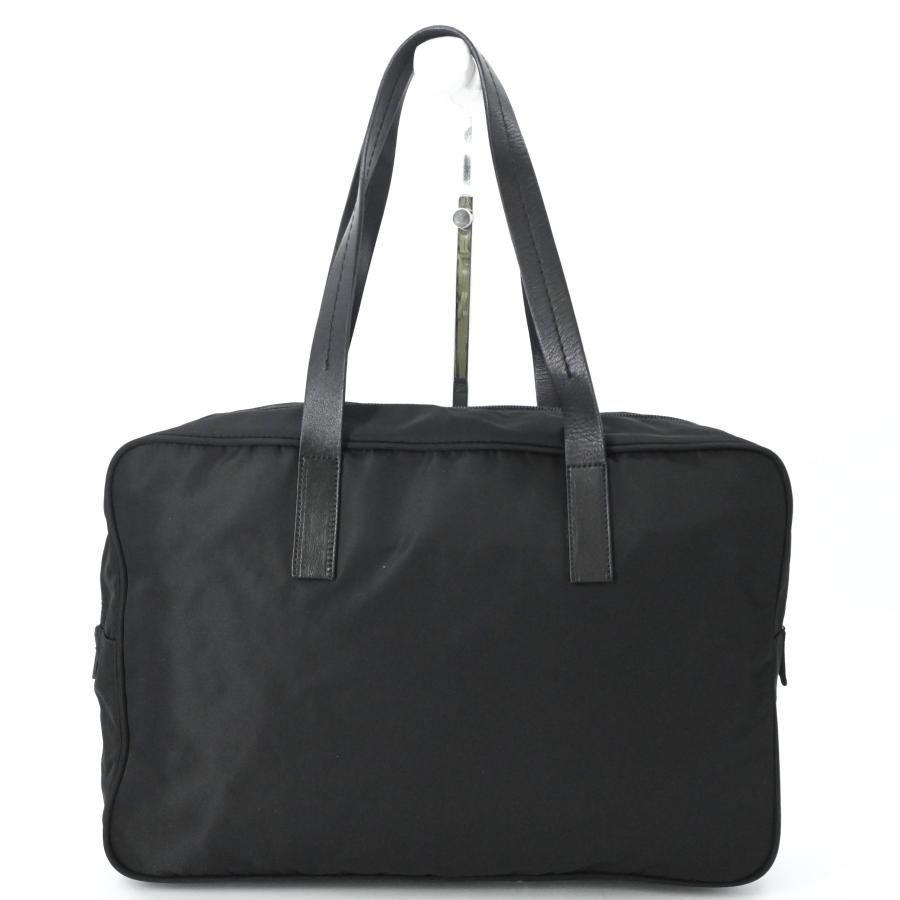 【美品】PRADA プラダ ナイロン ボーリングバッグ ハンドバッグ トートバッグ レディース メンズ ブラック 黒 白タグ有 |  | 01