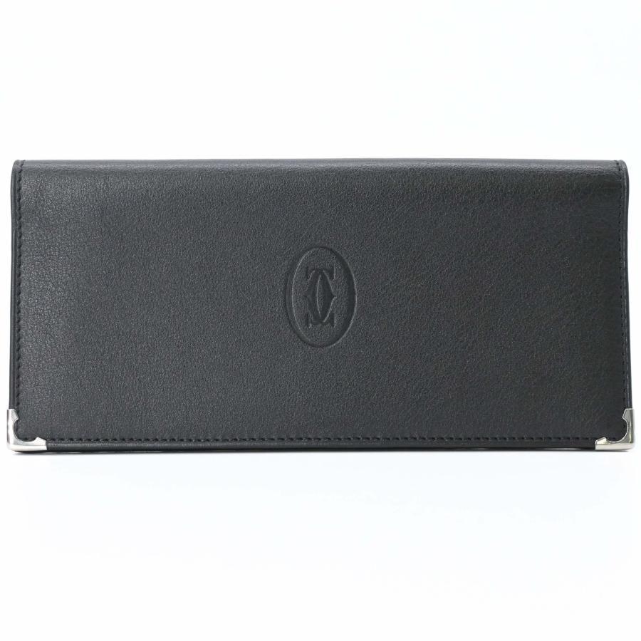 【未使用品】Cartier カルティエ マストライン レザー 長財布 カードケース 札入れ ブラック 黒 ボルドー 赤  L3000583 |  | 01