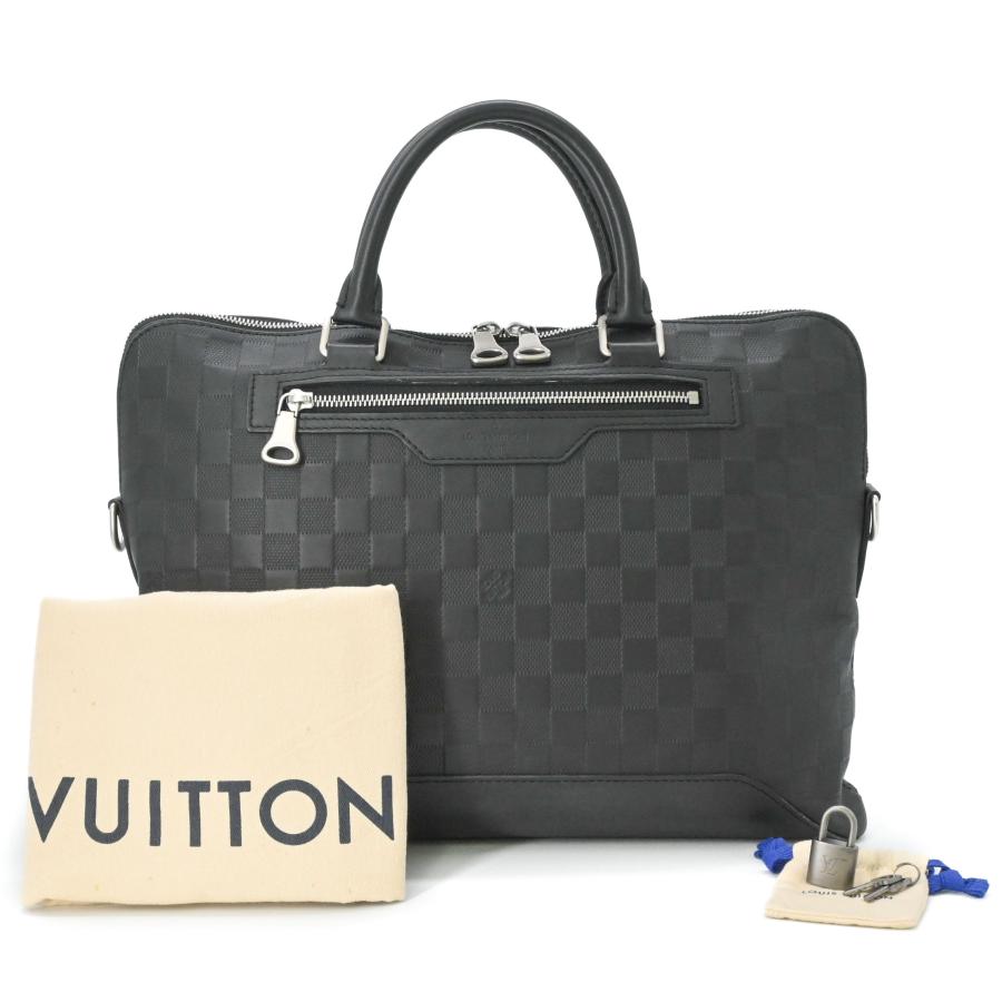 【美品】LOUIS VUITTON ルイヴィトン アンフィニ アヴェニュー ブリーフケース ビジネスバッグ 書類鞄 メンズ ブラック 黒 N41019 | 
