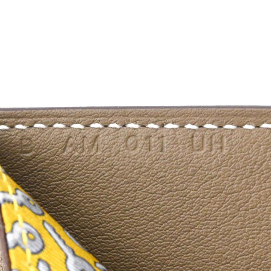 【未使用品】HERMES エルメス シチズン ツイル コンパクトシルクイン 二つ折財布 札入れ ヴォーエプソン エトゥープ グレージュ イエロー 黄色 #B刻印 | HERMES | 10
