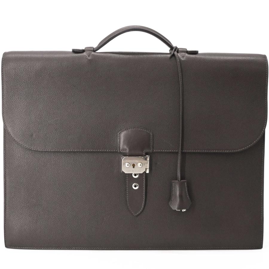 【美品】HERMES エルメス サックアデペッシュ 41 ブリーフケース 書類鞄 ビジネスバッグ トゴ レザー ブラウン ショコラ 茶 ＃□P刻印 | HERMES