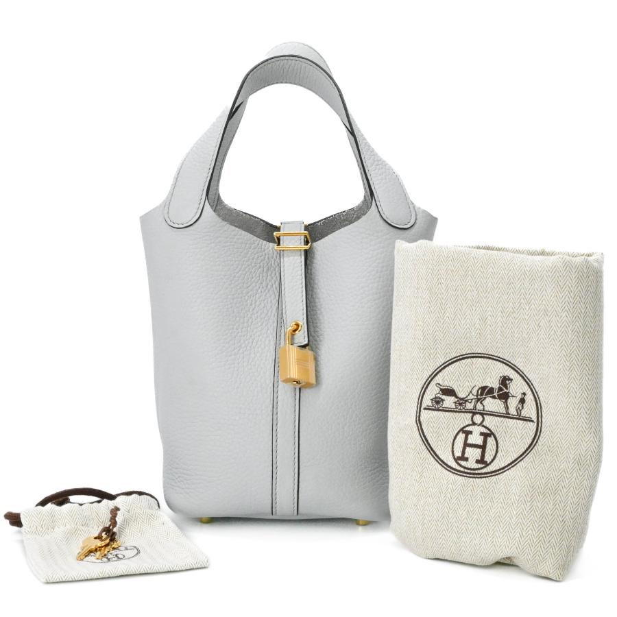 【美品】HERMES エルメス ピコタンロックPM ハンドバッグ トリヨンクレマンス レディース ブルーペール 水色 ゴールド金具 #Z刻印 | ピコタン