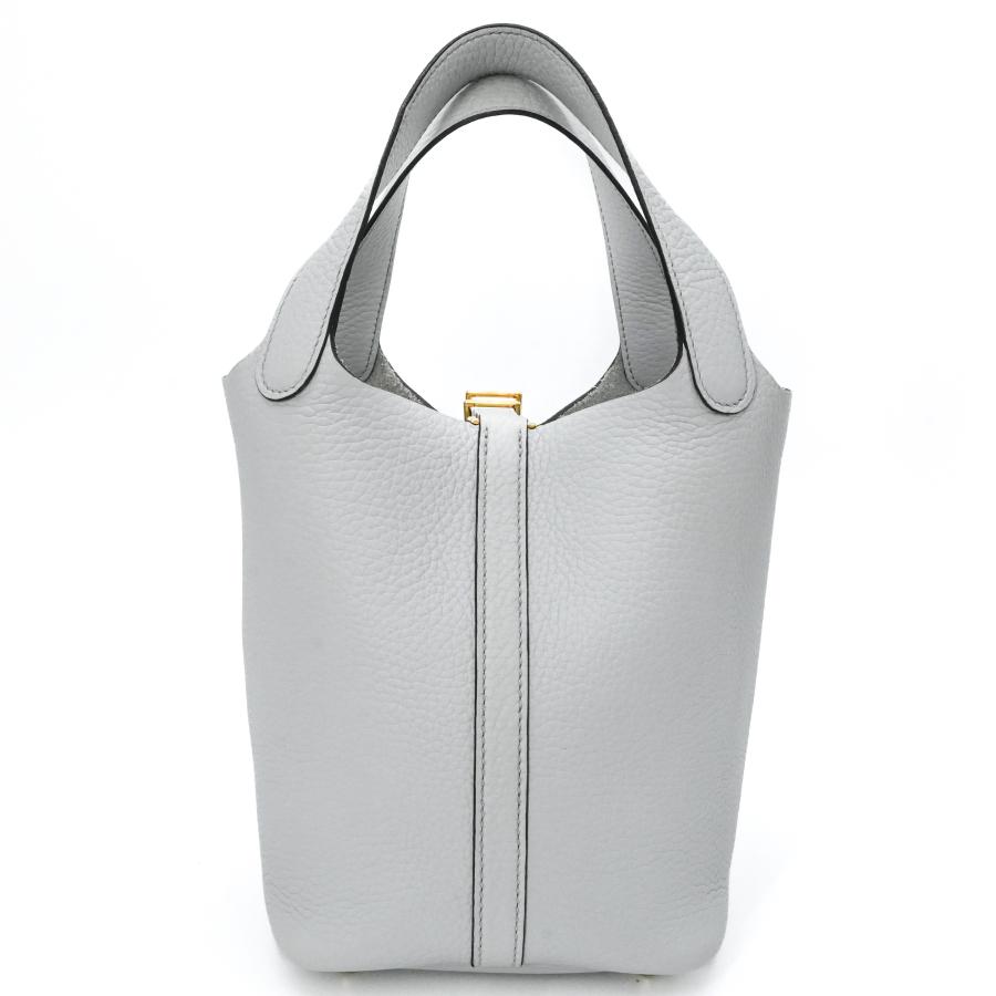 【美品】HERMES エルメス ピコタンロックPM ハンドバッグ トリヨンクレマンス レディース ブルーペール 水色 ゴールド金具 #Z刻印 | ピコタン | 02