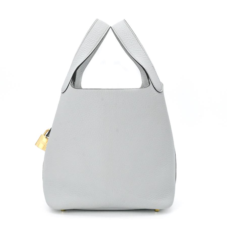 【美品】HERMES エルメス ピコタンロックPM ハンドバッグ トリヨンクレマンス レディース ブルーペール 水色 ゴールド金具 #Z刻印 | ピコタン | 04