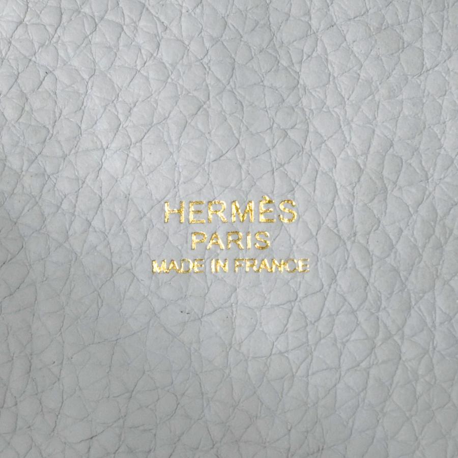 【美品】HERMES エルメス ピコタンロックPM ハンドバッグ トリヨンクレマンス レディース ブルーペール 水色 ゴールド金具 #Z刻印 | ピコタン | 09