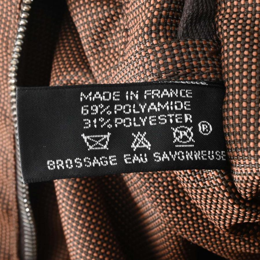 【美品】HERMES エルメス エールライン トートMM ハンドバッグ トートバッグ ブリーフケース ナイロン キャンバス ブラウン 茶 | エールライン | 13