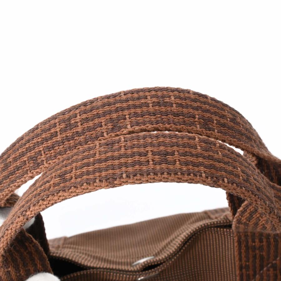 【美品】HERMES エルメス エールライン トートMM ハンドバッグ トートバッグ ブリーフケース ナイロン キャンバス ブラウン 茶 | エールライン | 05
