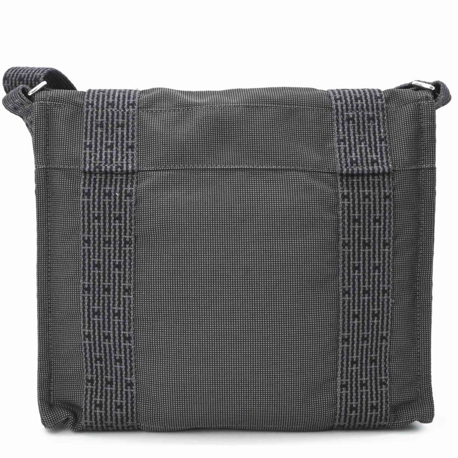 【美品】 HERMES エルメス エールライン バサスPM ショルダーバッグ メッセンジャーバッグ ナイロン キャンバス ユニセックス グレー | エールライン | 01