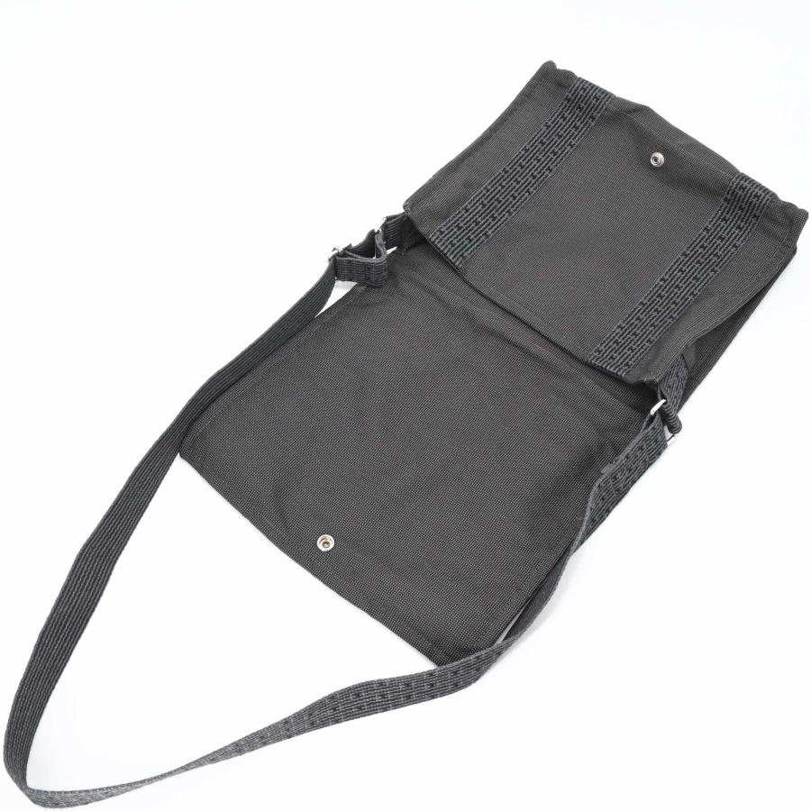 【美品】 HERMES エルメス エールライン バサスPM ショルダーバッグ メッセンジャーバッグ ナイロン キャンバス ユニセックス グレー | エールライン | 06