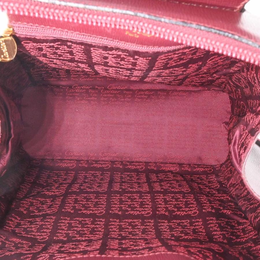 【美品】Cartier カルティエ マストライン バックパック リュックサック レザー レディース ボルドー 赤 | Cartier | 07