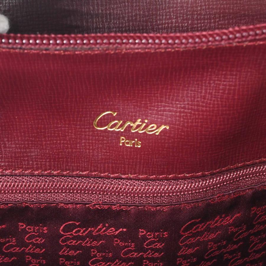 【美品】Cartier カルティエ マストライン バックパック リュックサック レザー レディース ボルドー 赤 | Cartier | 08