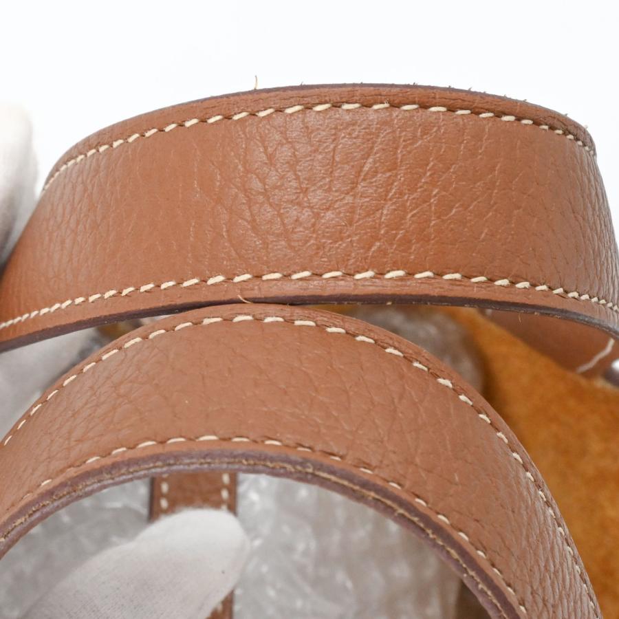 HERMES エルメス ピコタンロックPM ハンドバッグ レザー トリヨンクレマンス レディース ゴールド 茶 #U刻印 | ピコタン | 05