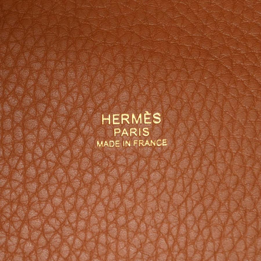 HERMES エルメス ピコタンロックPM ハンドバッグ レザー トリヨンクレマンス レディース ゴールド 茶 #U刻印 | ピコタン | 07