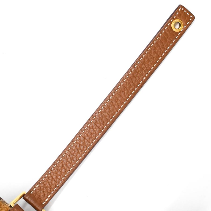 HERMES エルメス ピコタンロックPM ハンドバッグ レザー トリヨンクレマンス レディース ゴールド 茶 #U刻印 | ピコタン | 09