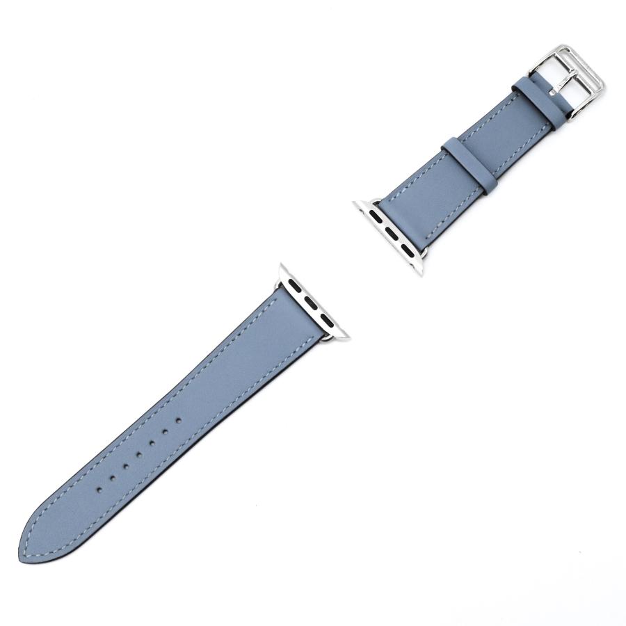 【未使用品】HERMES エルメス Apple Watch アップルウォッチ用バンド シンプルトゥール  時計 レザー ヴォースイフト バイカラー 茶 青 38/40/41共通 | HERMES | 01