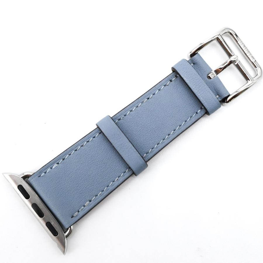 【未使用品】HERMES エルメス Apple Watch アップルウォッチ用バンド シンプルトゥール  時計 レザー ヴォースイフト バイカラー 茶 青 38/40/41共通 | HERMES | 04