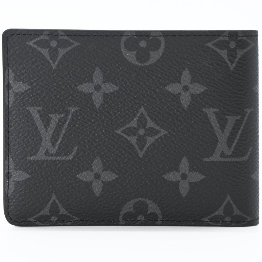 【美品】LOUIS VUITTON ルイヴィトン モノグラムエクリプス ポルトフォイユ・ミュルティプル 二つ折り財布 メンズ ブラック 黒 M61695 イニシャル入り | ポルトフォイユ・ミュルティプル | 02