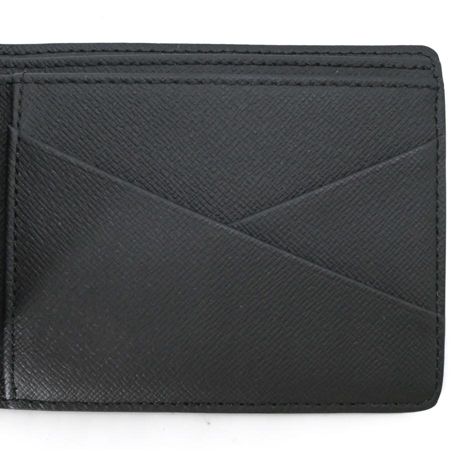 【美品】LOUIS VUITTON ルイヴィトン モノグラムエクリプス ポルトフォイユ・ミュルティプル 二つ折り財布 メンズ ブラック 黒 M61695 イニシャル入り | ポルトフォイユ・ミュルティプル | 08