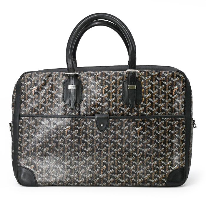 GOYARD ゴヤール アンバサード MM ビジネスバッグ ブリーフケース 書類鞄 レザー ブラック 黒　 |  | 01