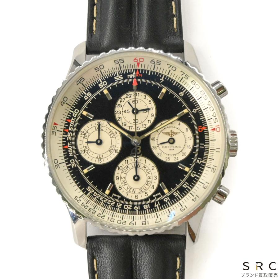 【OH済み美品】BREITLING ブライトリング ナビタイマー1461 セミパーペチュアルカレンダー 腕時計 ウォッチ 自動巻き ブラック文字盤 クロノグラフ A38022 | ナビタイマー