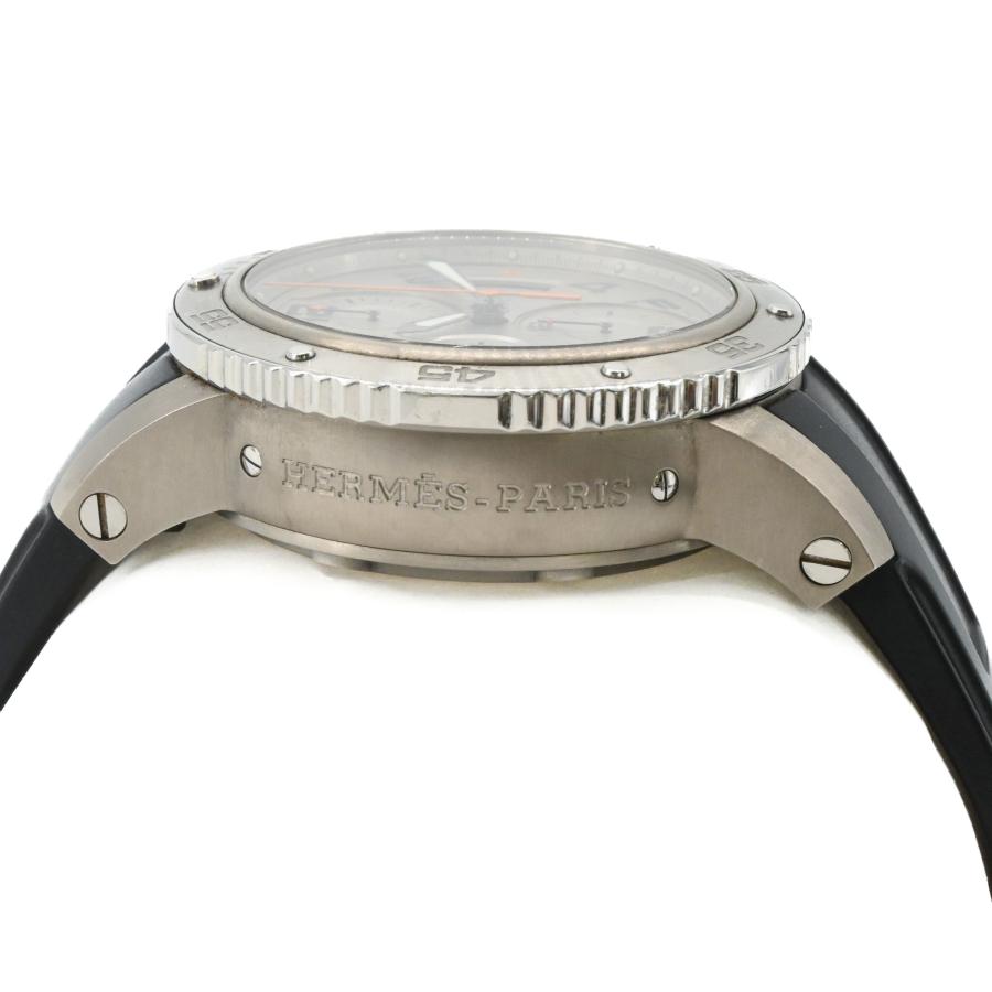 【美品】HERMES  エルメス クリッパー メカニック ダイバー クロノグラフ グレー SS 自動巻き メンズ 腕時計 CP2.941 | クリッパー（HERMES） | 02