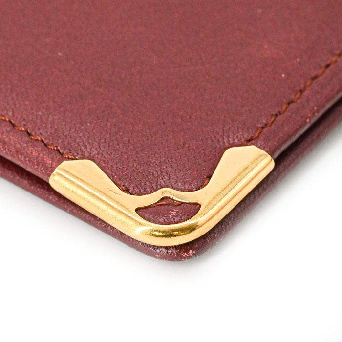 【美品】Cartier カルティエ マストライン 財布 二つ折り財布 札入れ レザー レディース ボルドー 赤 7 3184158 | Cartier | 05