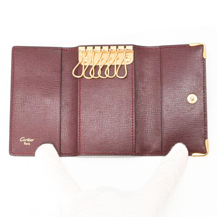 【未使用品】Cartier カルティエ マストライン キーケース 6連 ボルドー レザー レディース ゴールド金具 L3000127 |  | 07