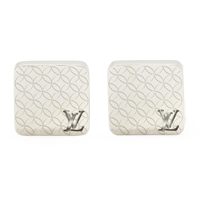 【美品】LOUIS VUITTON ルイヴィトン ブトン ドゥ マンシェット シャンゼリゼ カフス メンズ ビジネス 紳士服シルバー メッキ M65043 | 