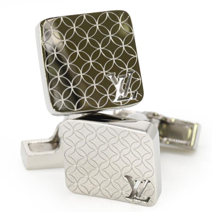 【美品】LOUIS VUITTON ルイヴィトン ブトン ドゥ マンシェット シャンゼリゼ カフス メンズ ビジネス 紳士服シルバー メッキ M65043 |  | 01