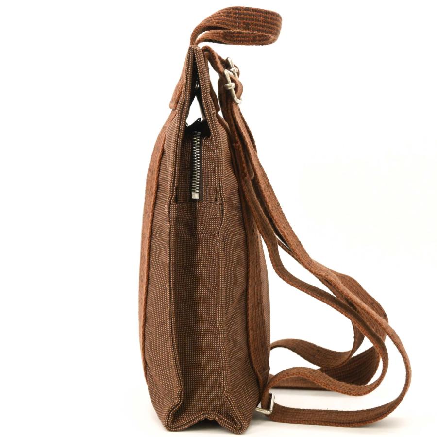 【美品】HERMES エルメス エールライン アド PM 2way ナイロン キャンバス トート リュックサック バックパック ユニセックス ブラウン 茶 | エールライン | 03