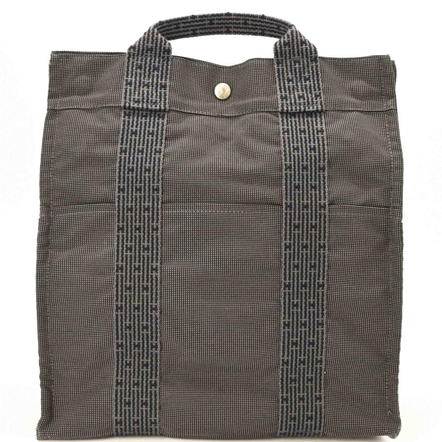 【美品】HERMES エルメス エールライン アドMM リュックサック バックパック ナイロン キャンバス ユニセックス グレー | エールライン