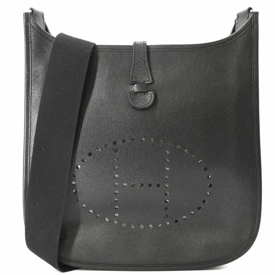 【美品】HERMES エルメス エブリン エヴリン 2PM ショルダーバッグ レザー ヴォーエプソン ブラック 黒 レディース ＃□K刻印 | HERMES