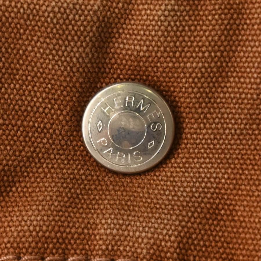 HERMES エルメス フールトゥ PM ハンドバッグ トート ハーフレザー キャンバス レザー ブラウン 茶 | フールトゥ | 07