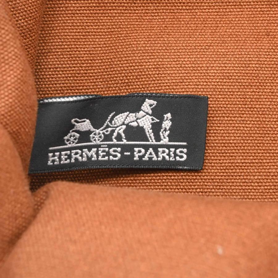 HERMES エルメス フールトゥ PM ハンドバッグ トート ハーフレザー キャンバス レザー ブラウン 茶 | フールトゥ | 09