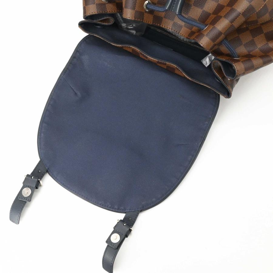 LOUIS VUITTON ヴィトン ダミエ ランナー バックパック リュックサック レザー ブラウン 茶 ネイビー 青 N41377 | ランナー | 10