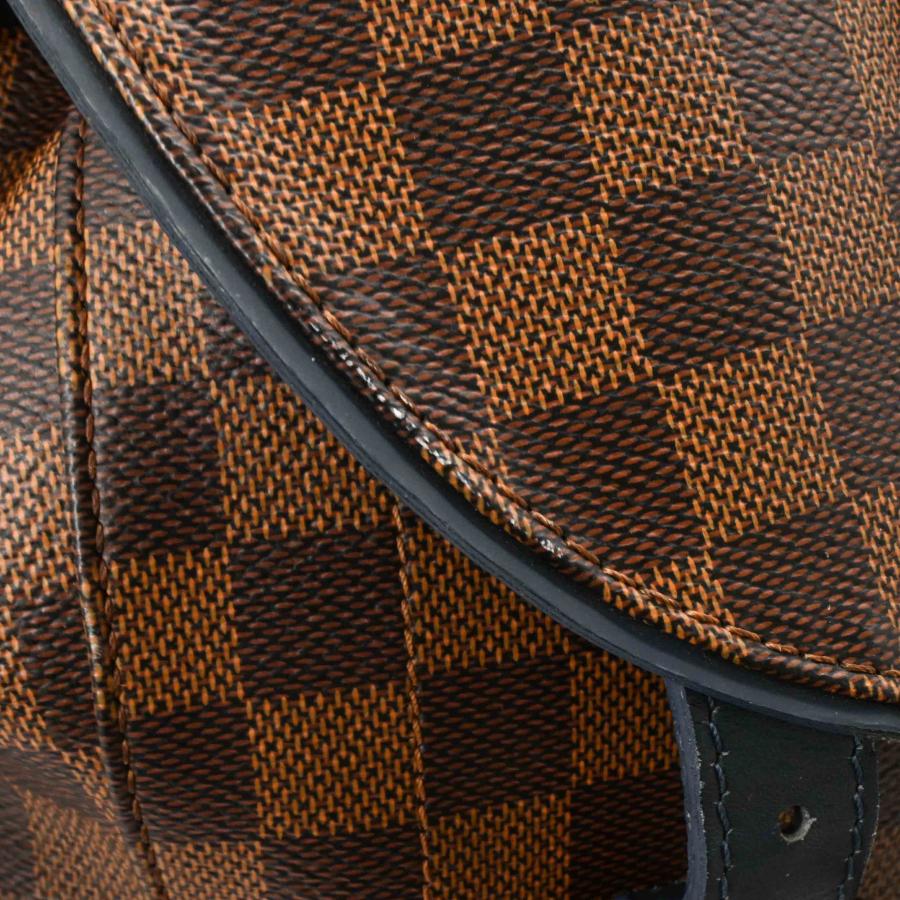 LOUIS VUITTON ヴィトン ダミエ ランナー バックパック リュックサック レザー ブラウン 茶 ネイビー 青 N41377 | ランナー | 15