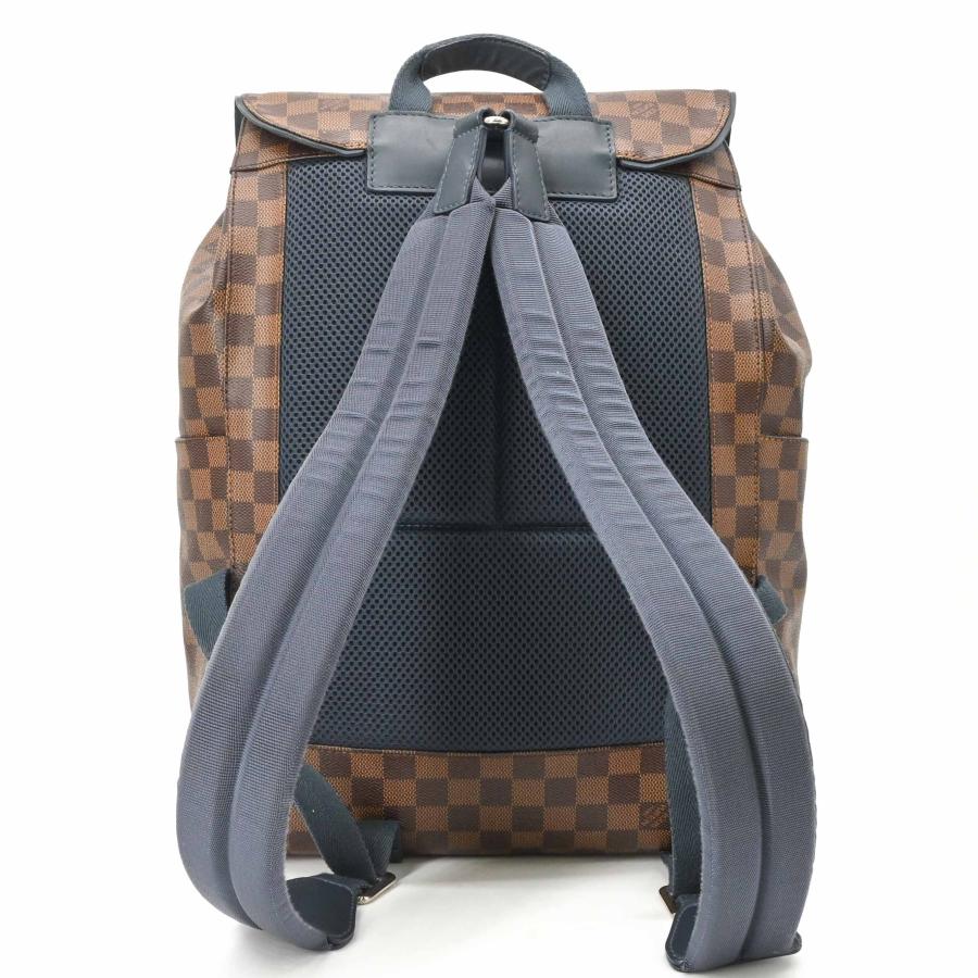 LOUIS VUITTON ヴィトン ダミエ ランナー バックパック リュックサック レザー ブラウン 茶 ネイビー 青 N41377 | ランナー | 01
