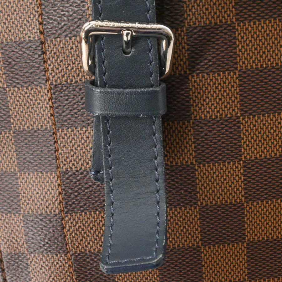 LOUIS VUITTON ヴィトン ダミエ ランナー バックパック リュックサック レザー ブラウン 茶 ネイビー 青 N41377 | ランナー | 06