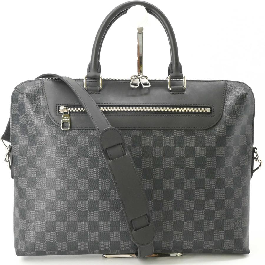 【美品】LOUIS VUITTON ルイヴィトン ダミエグラフィット ポルトドキュマンジュールNM PDJ ビジネスバッグ 書類鞄 ブリーフケース ブラック N48260 | ポルト ドキュマン・ジュール