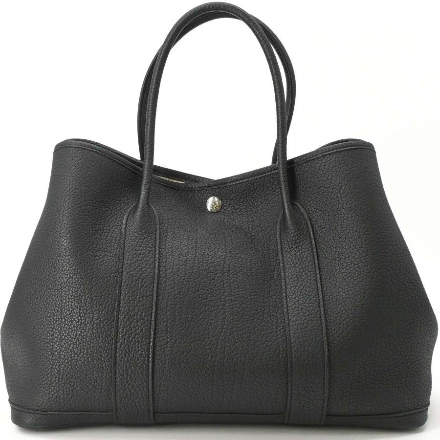 【美品】 HERMES エルメス ガーデンパーティー PM ネゴンダ ハンドバッグ トート レディース ブラック 黒 ＃X刻印 | ガーデンパーティー | 01