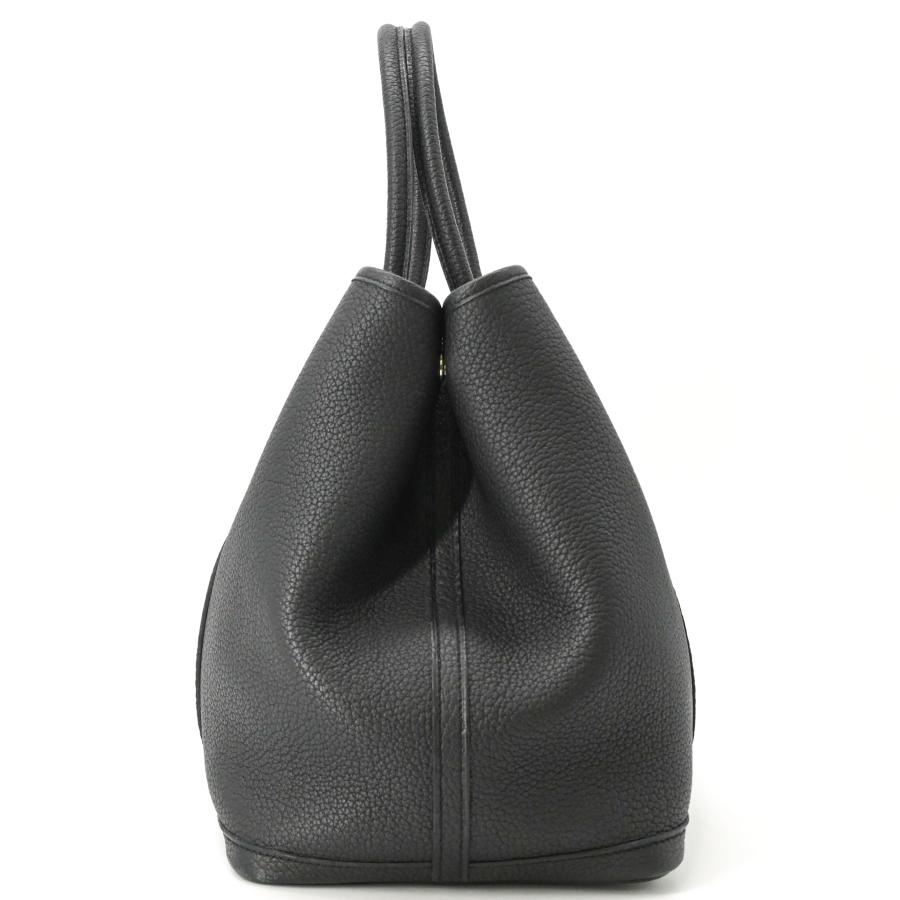【美品】 HERMES エルメス ガーデンパーティー PM ネゴンダ ハンドバッグ トート レディース ブラック 黒 ＃X刻印 | ガーデンパーティー | 03