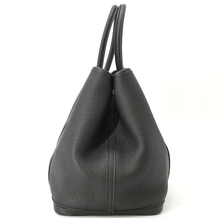 【美品】 HERMES エルメス ガーデンパーティー PM ネゴンダ ハンドバッグ トート レディース ブラック 黒 ＃X刻印 | ガーデンパーティー | 04