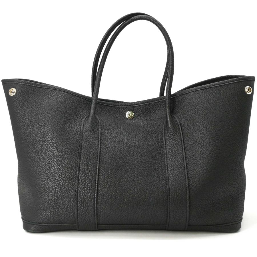 【美品】 HERMES エルメス ガーデンパーティー PM ネゴンダ ハンドバッグ トート レディース ブラック 黒 ＃X刻印 | ガーデンパーティー | 08