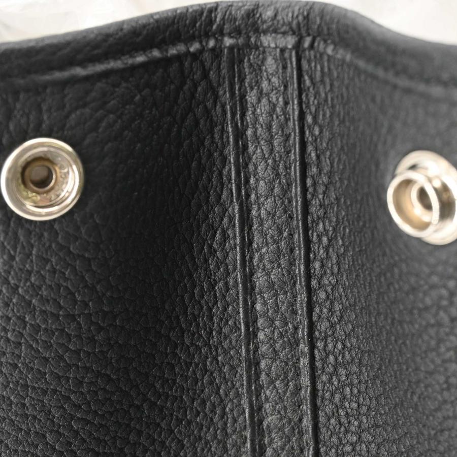 【美品】 HERMES エルメス ガーデンパーティー PM ネゴンダ ハンドバッグ トート レディース ブラック 黒 ＃X刻印 | ガーデンパーティー | 09