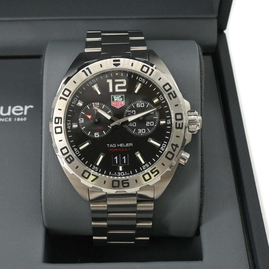 【美品】TAG HEUER タグホイヤー フォーミュラ1 デイト 腕時計 41MM クォーツ SS ブラック文字盤 グレー アラーム付 WAZ111A | フォーミュラ1